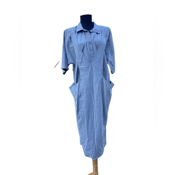 NWT BCBG MAXAZRIA RUNWAY Sample Piece. Gray Jumpsuit inspired Dress. - Picture 1 of 10